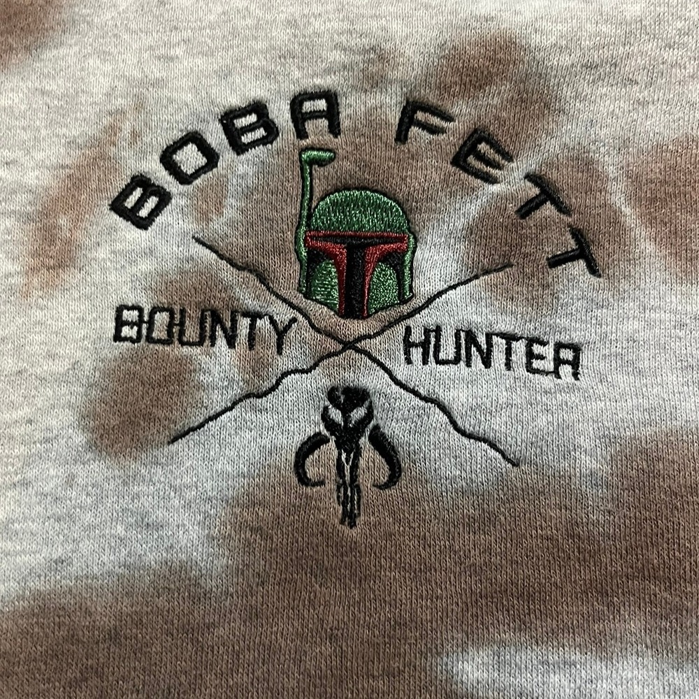 Star Wars Her Universe Boba Fett Tie Dye Hoodie Brown Grey‎ XS Bounty Hunter - Picture 3 of 11
